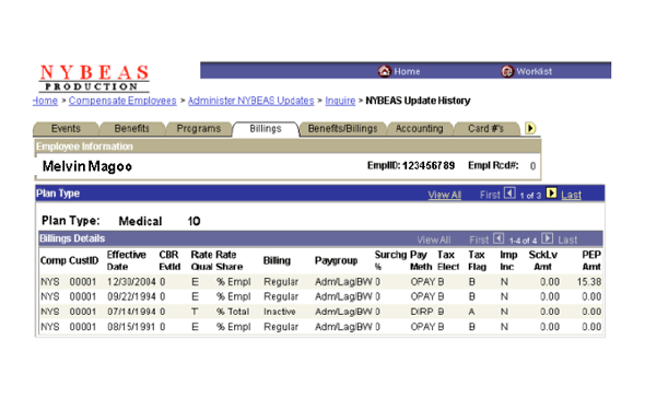 NYBEAS Billings Screen Capture
