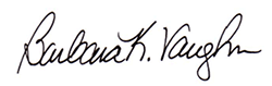 barbar vaughn signature