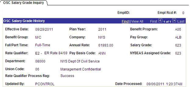 OSC Salary Grade Inquier screen shot
