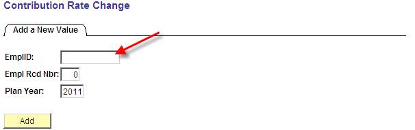 Contribution Rate Change panel
