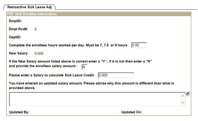 Retroactive Sickleave Adjustment