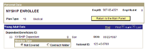 Young Adult Enrollment Form